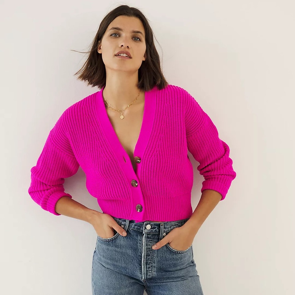 Maeve Sunny Cropped Cardigan